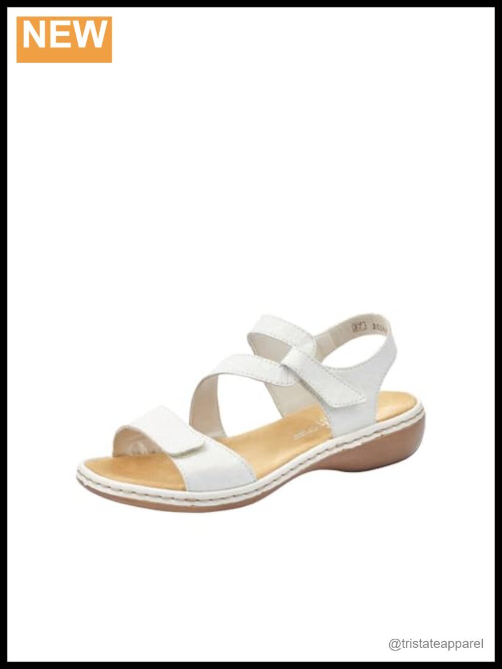 Rieker Leather Wedge Sandals Adjustable Ankle Strap Comfort Walking Shoe